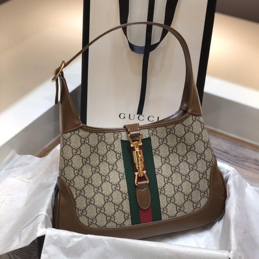 Gucci Leather Canvas Shoulder Bag