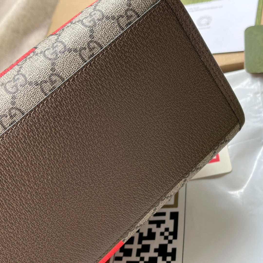 Gucci Monogram Leather Canvas Tote