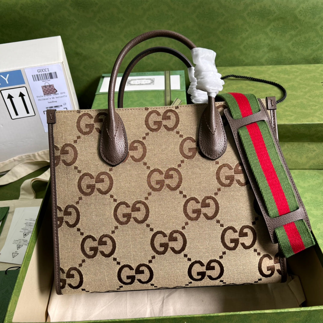 Gucci GG Marmont Orange Canvas Patent Leather Tote