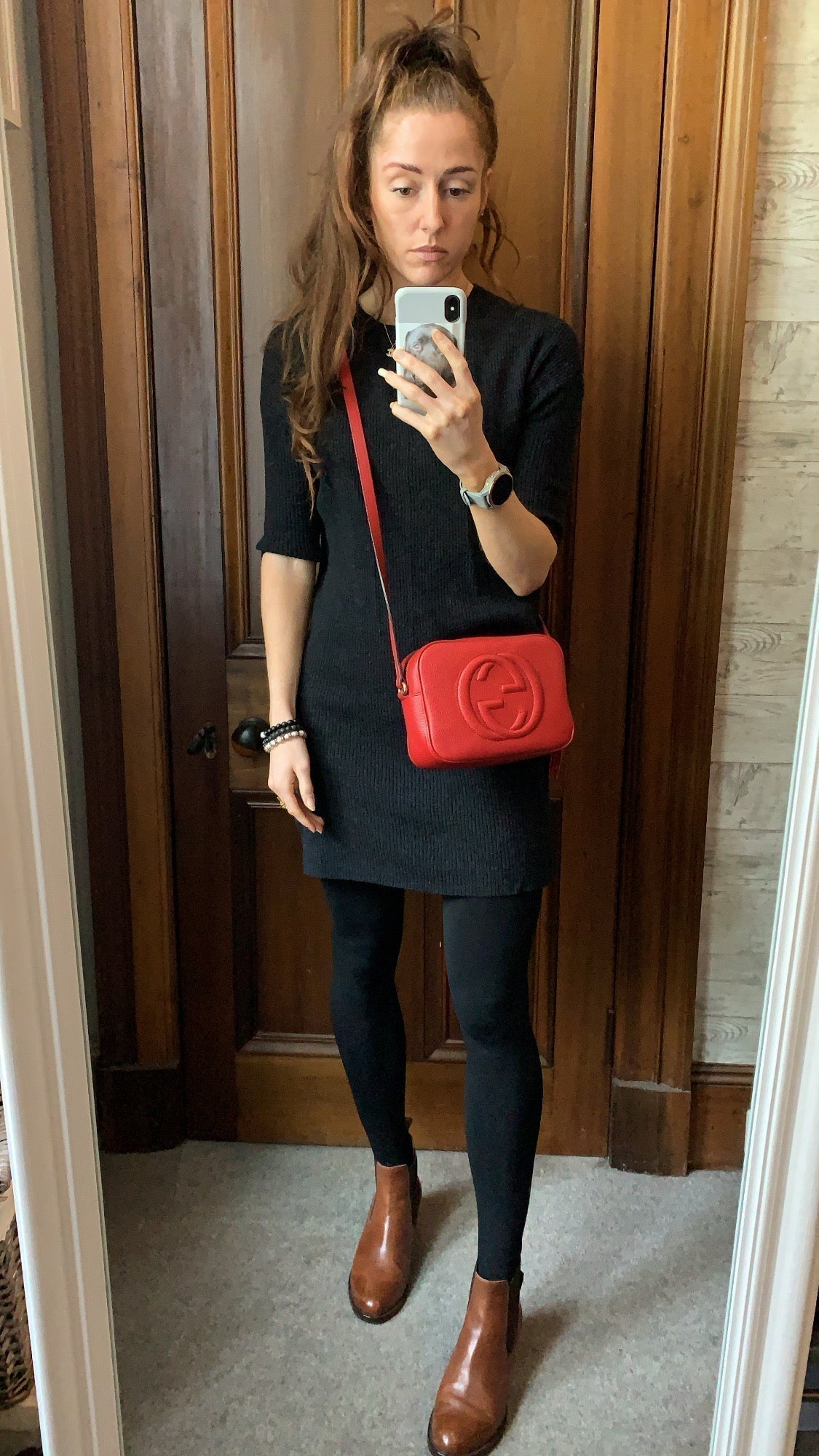 Gucci Soho Red Leather Shoulder Bag Style 7