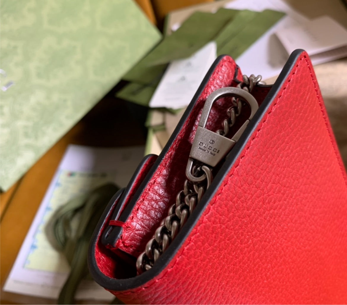 Gucci Red Leather Handbag
