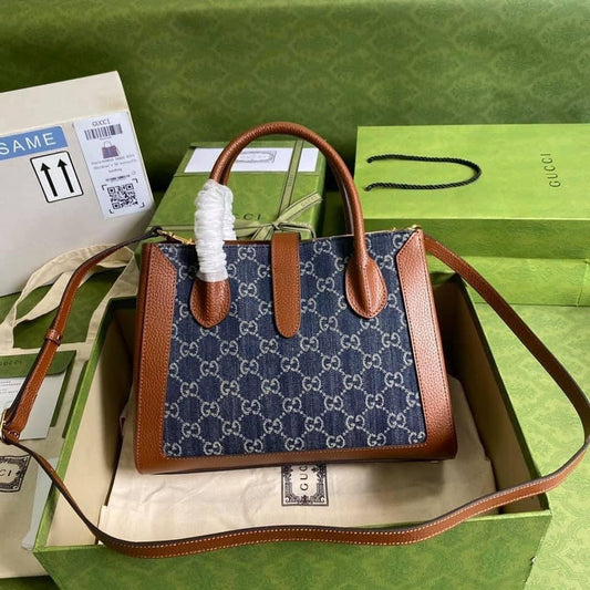 Gucci Jackie Leather Monogram Tote Style 1