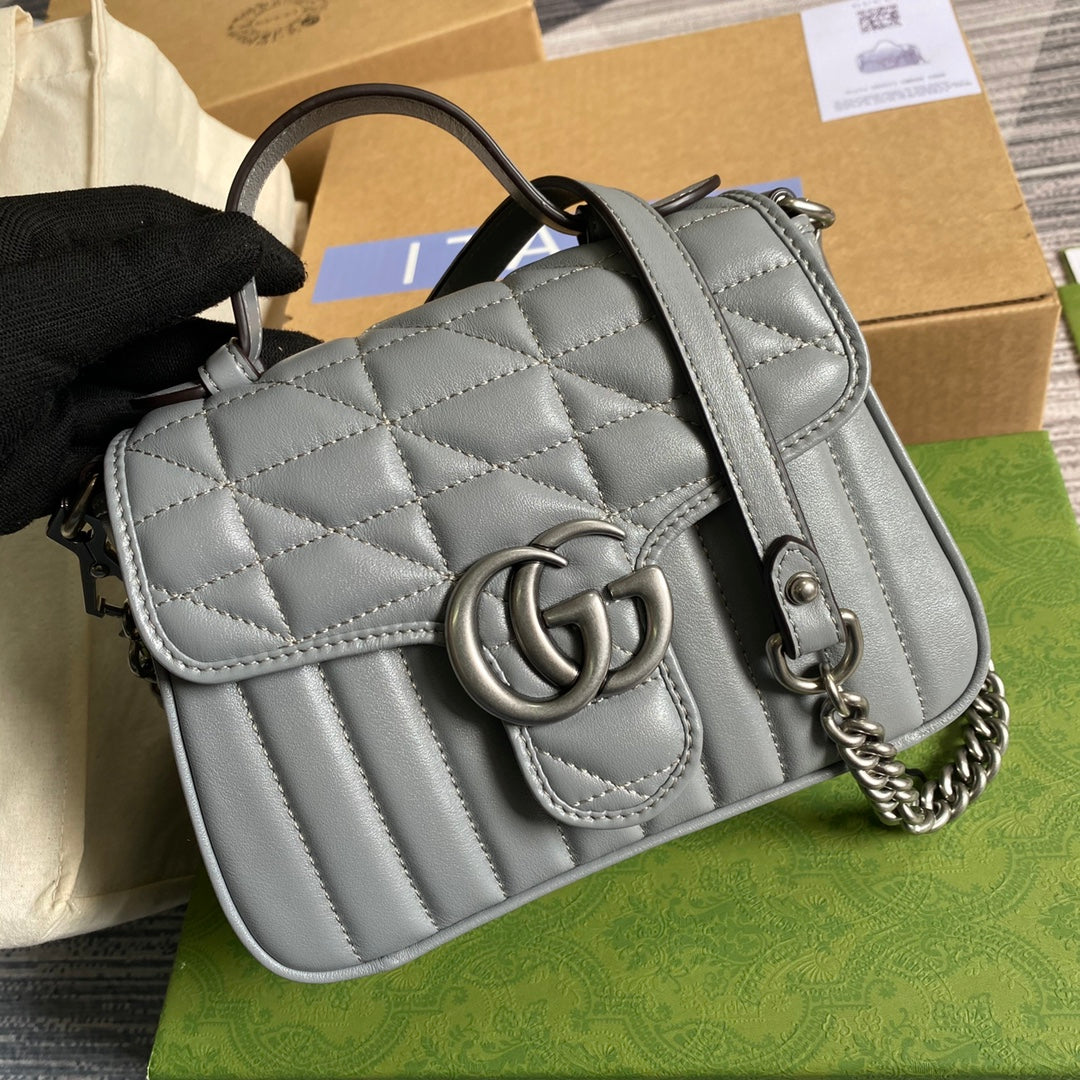 Gucci GG Marmont Leather Chain Shoulder Bag Style 27