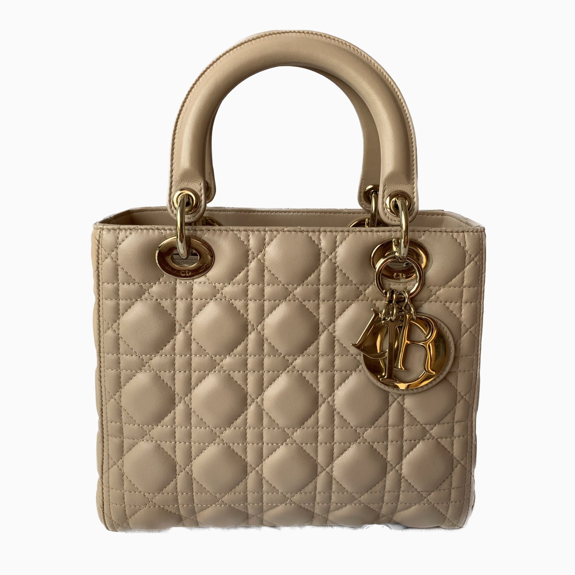 Lady Dior Medium Bag Pink Cannage Leather
