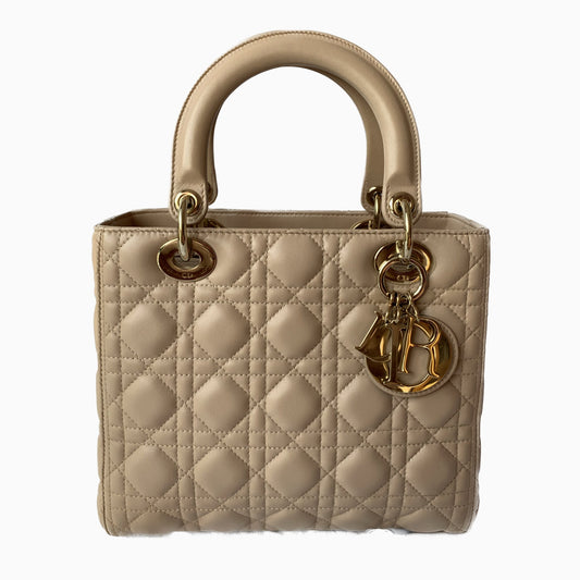 Lady Dior Medium Bag Pink Cannage Leather