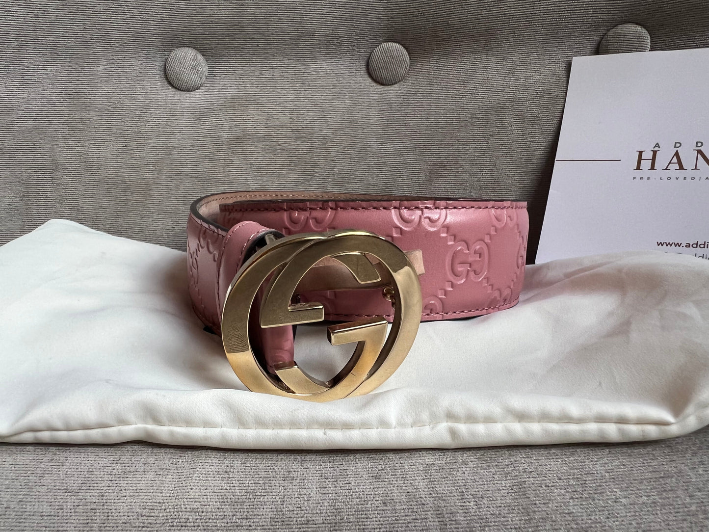 Gucci Guccissima Pink Leather Handbag