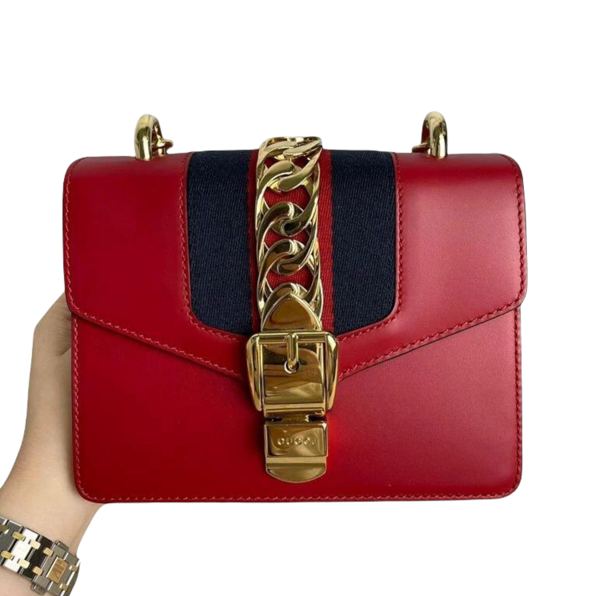 Gucci Chain Leather Shoulder Bag