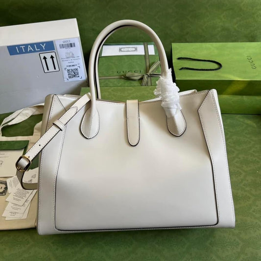 Gucci Monogram Leather Canvas Tote