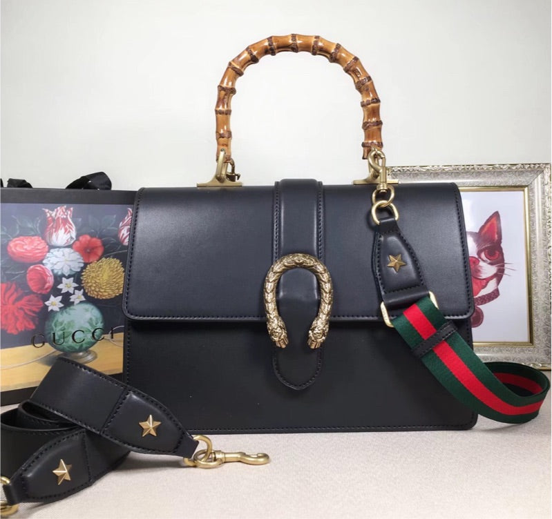 Gucci Black Leather Handbag Style 4