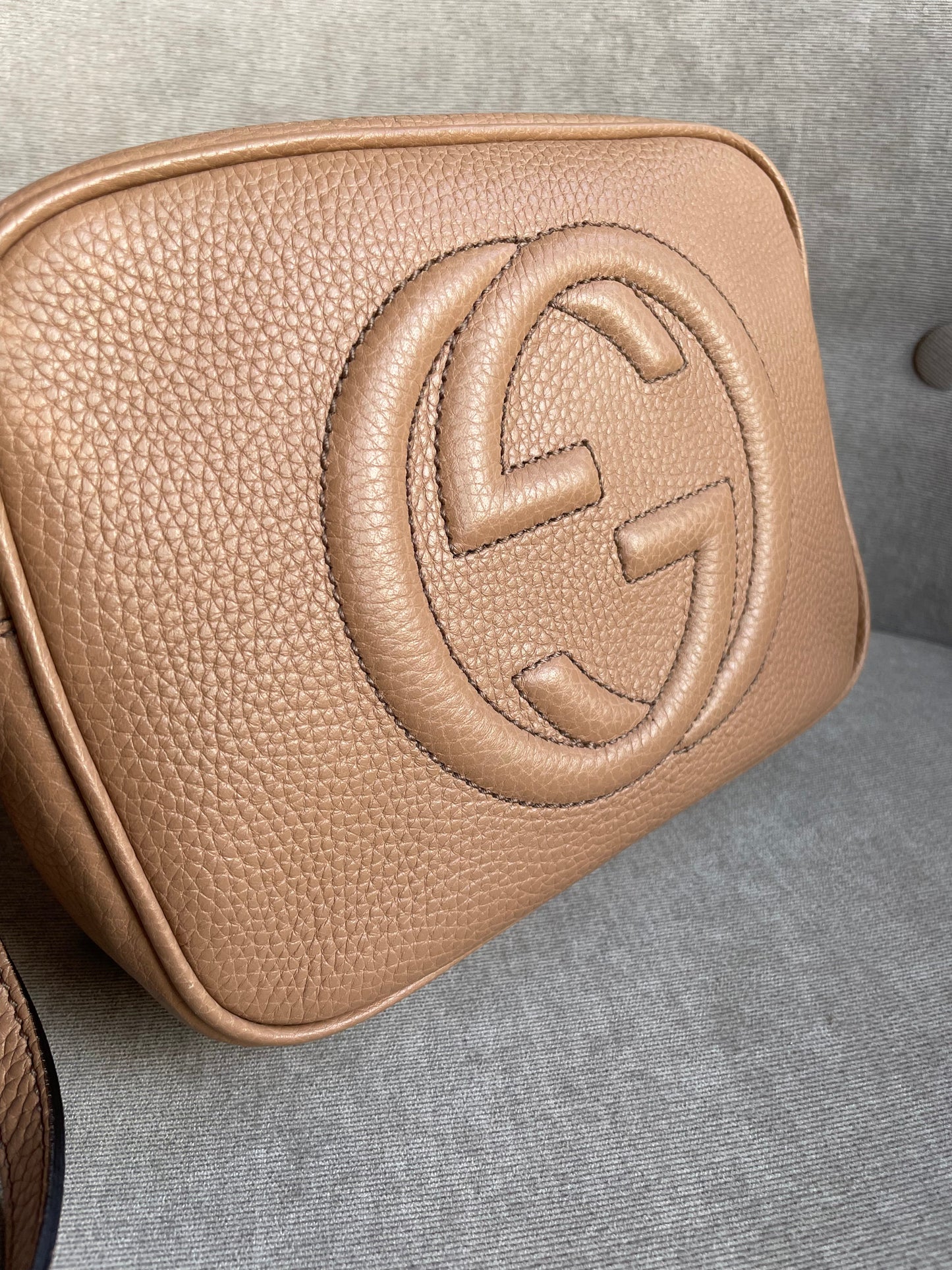 Gucci Soho Beige Leather Shoulder Bag Style 5