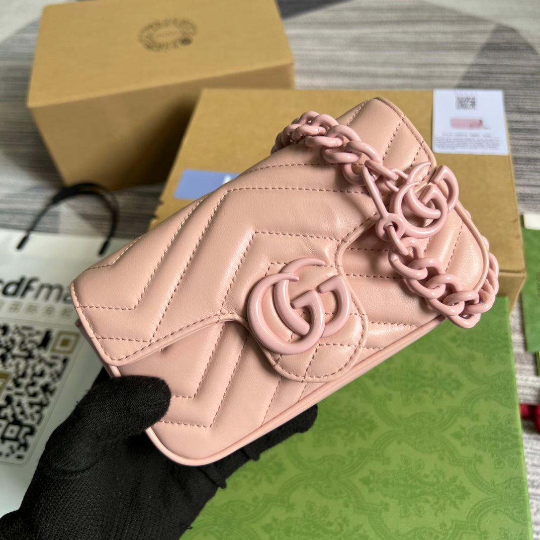 Gucci GG Marmont Leather Chain Shoulder Bag Style 31