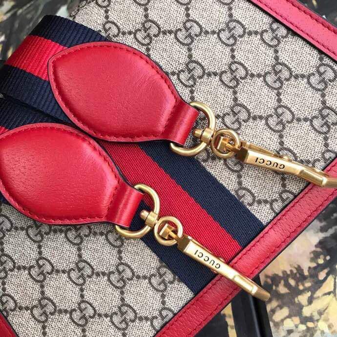 Gucci GG Supreme Leather Canvas Shoulder Bag Style 9