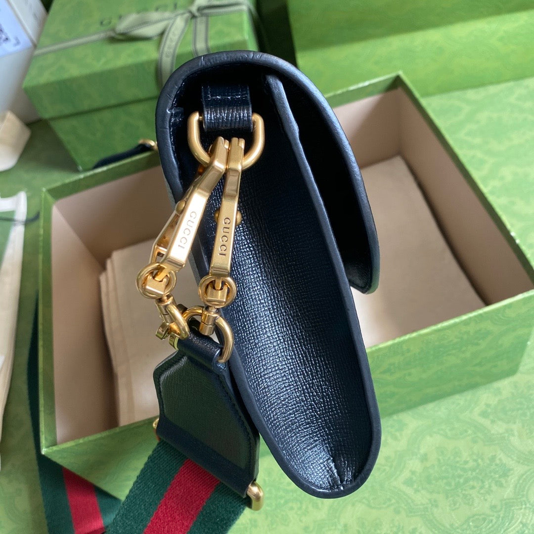 Gucci Monogram Chain Leather Crossbody