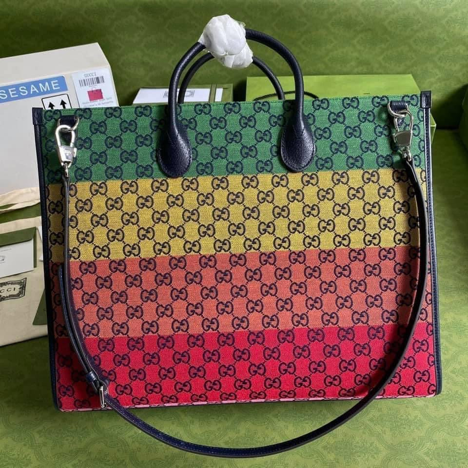 Gucci Leather Canvas Tote Style 15
