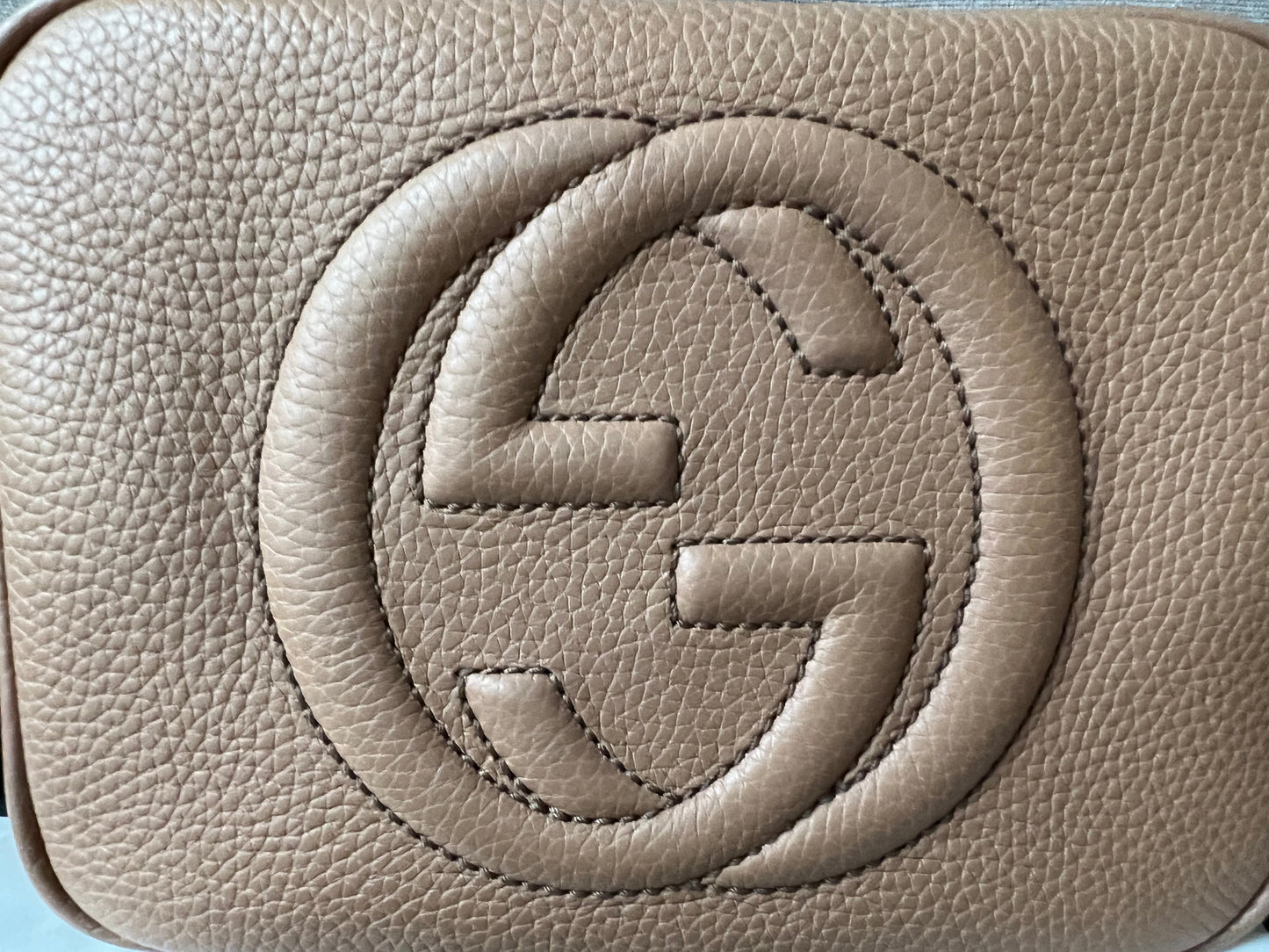 Gucci Soho Beige Leather Shoulder Bag Style 1