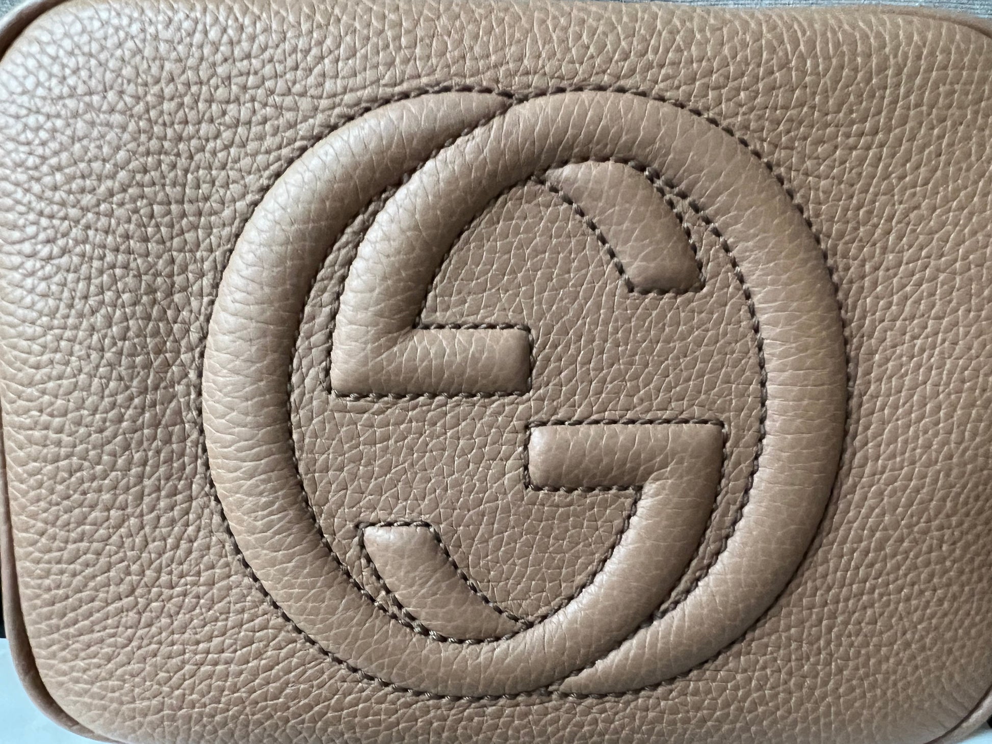 Gucci Soho Beige Leather Shoulder Bag Style 1
