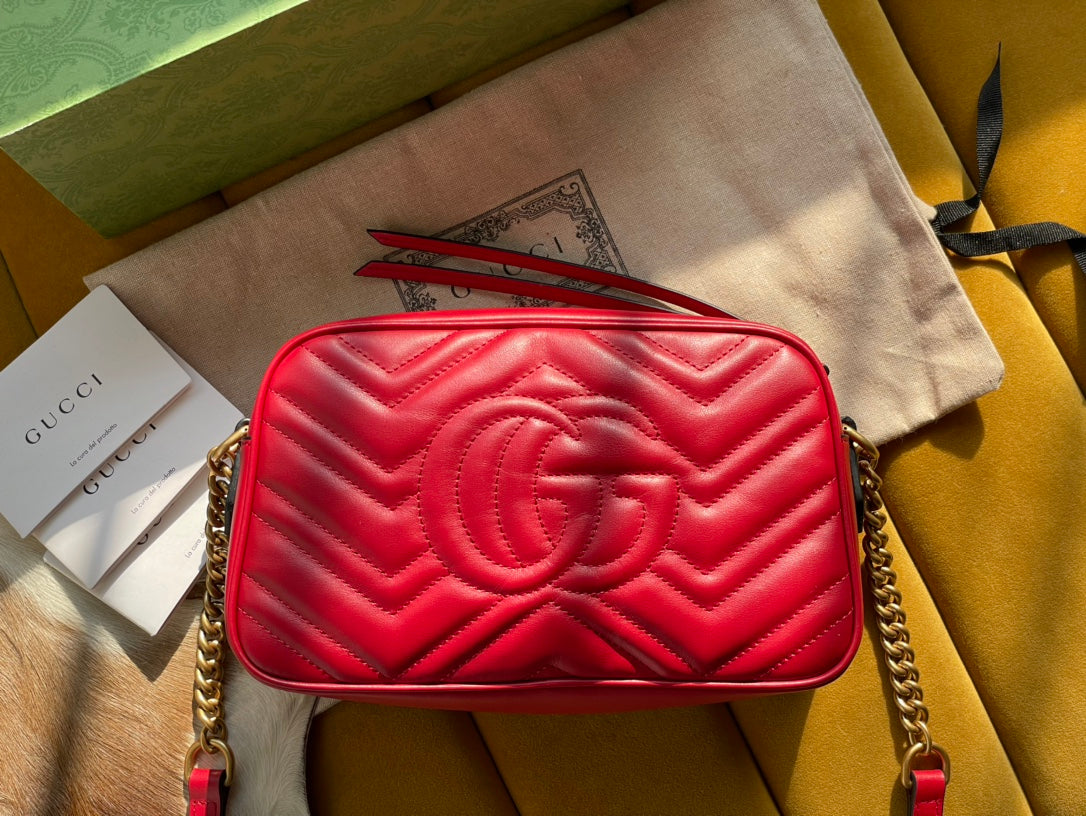 Gucci Monogram Chain Leather Crossbody