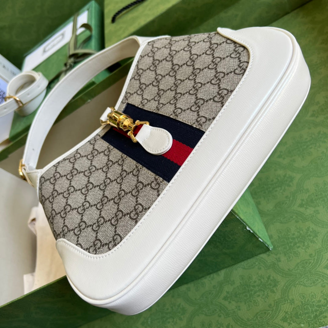Gucci Monogram Leather Canvas Crossbody