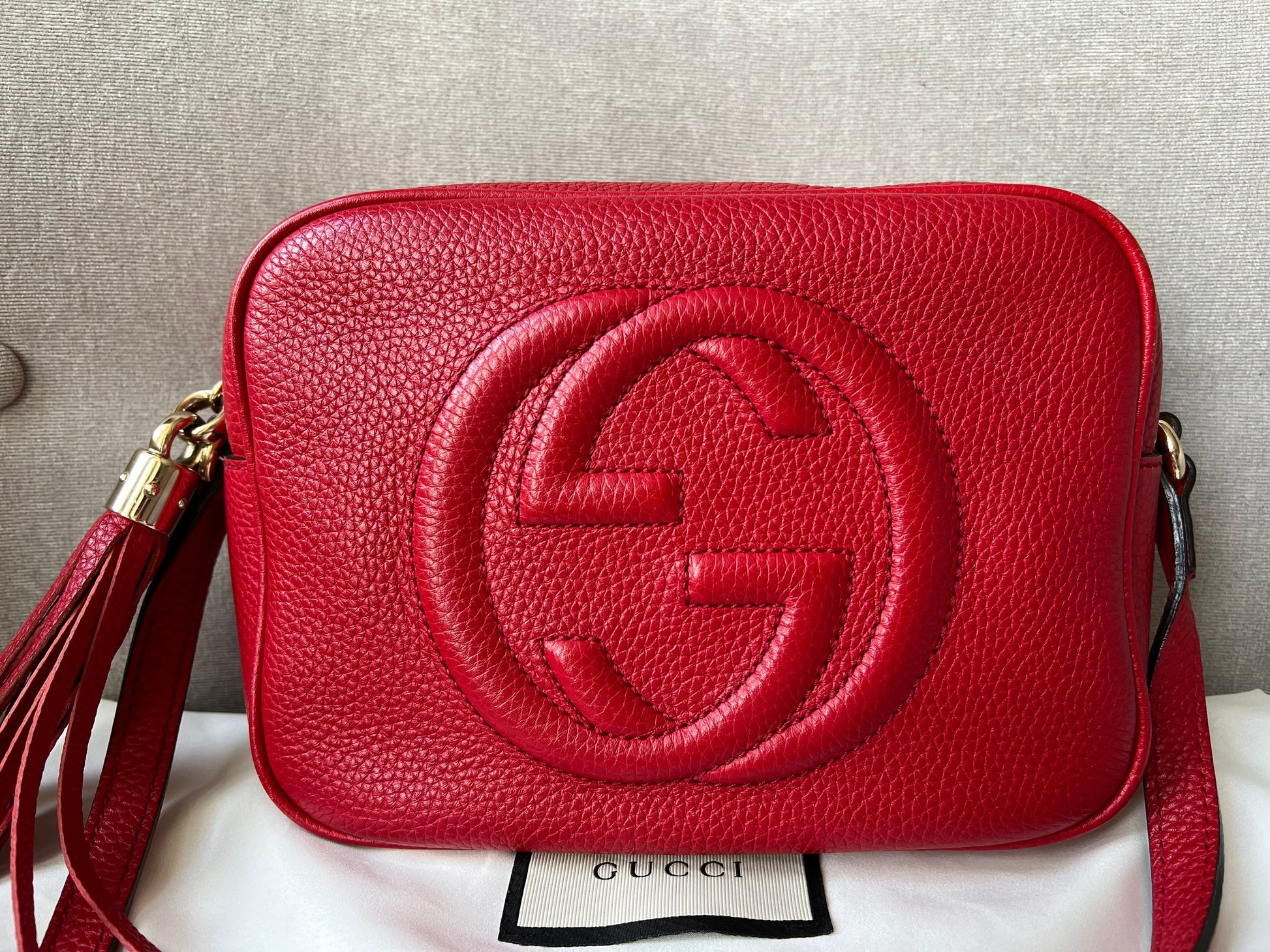 Gucci Soho Red Leather Shoulder Bag Style 2