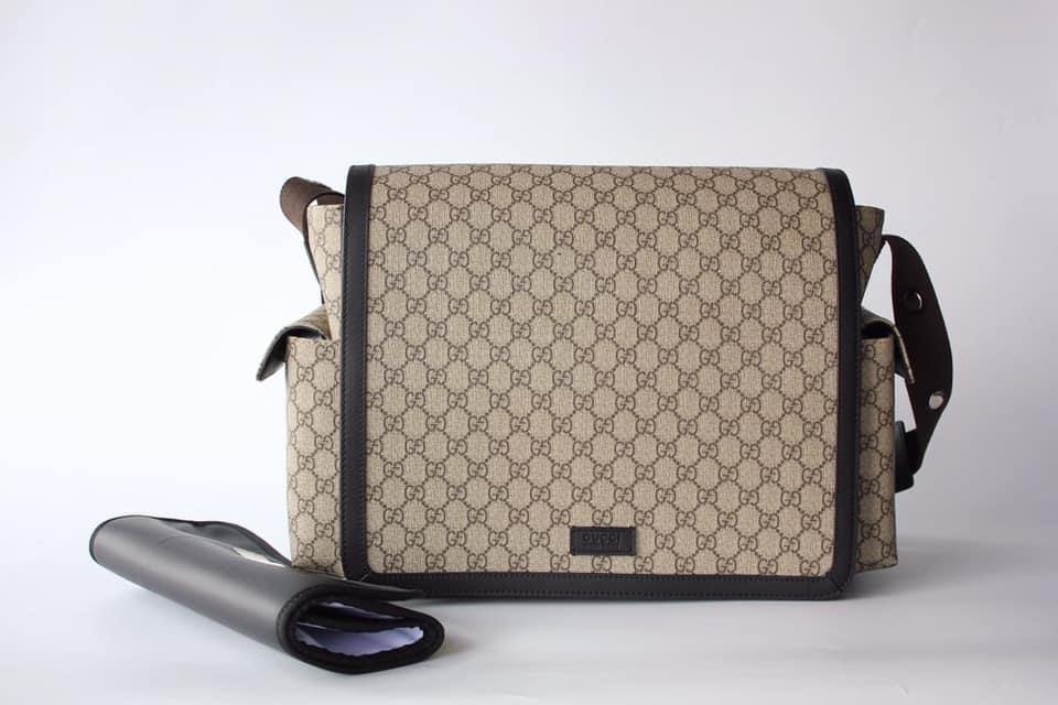 Gucci Leather Canvas Shoulder Bag