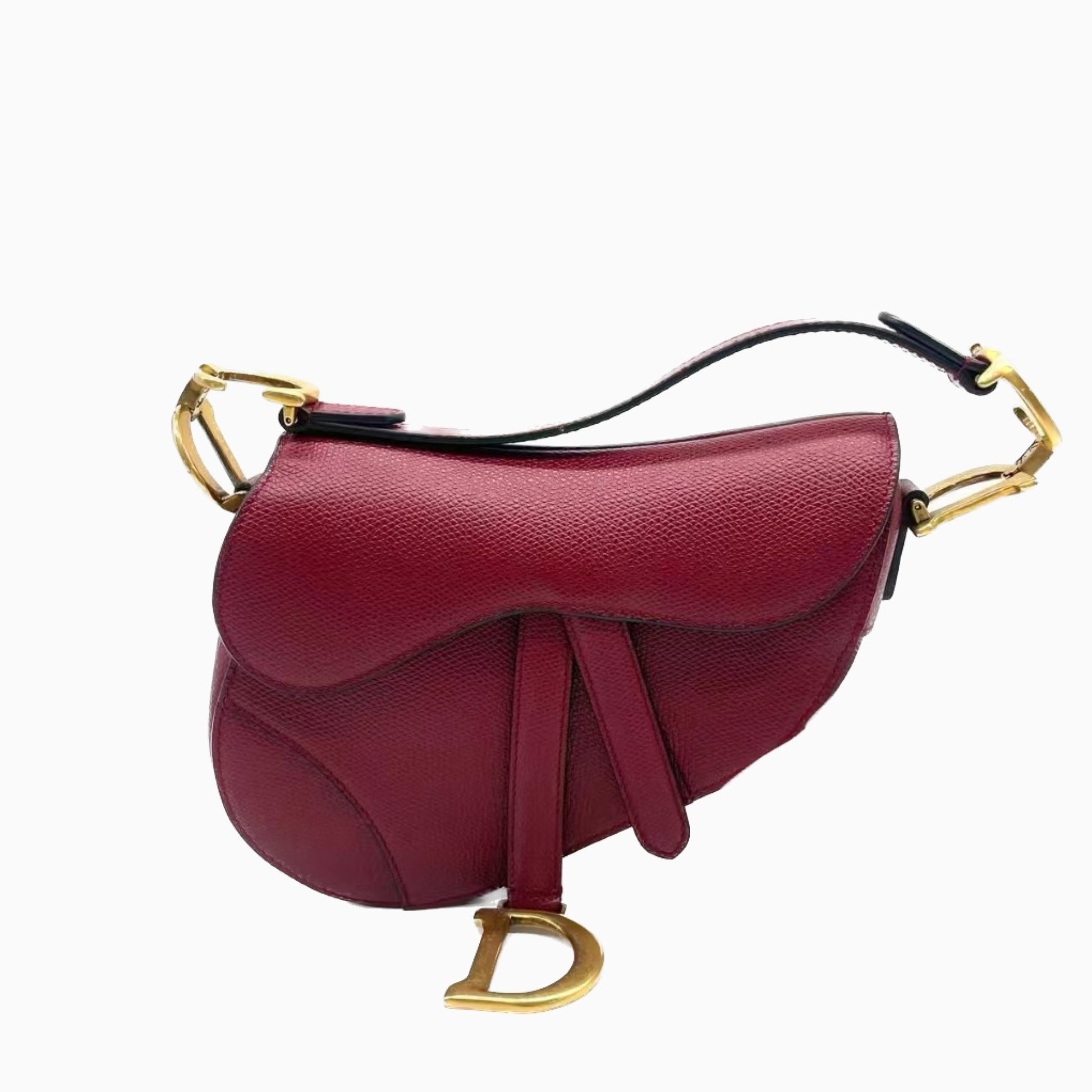 Dior Saddle bag red grain leather mini size with strap