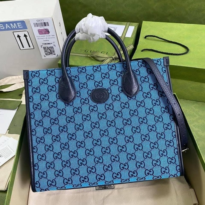 Gucci Leather Canvas Tote Style 16