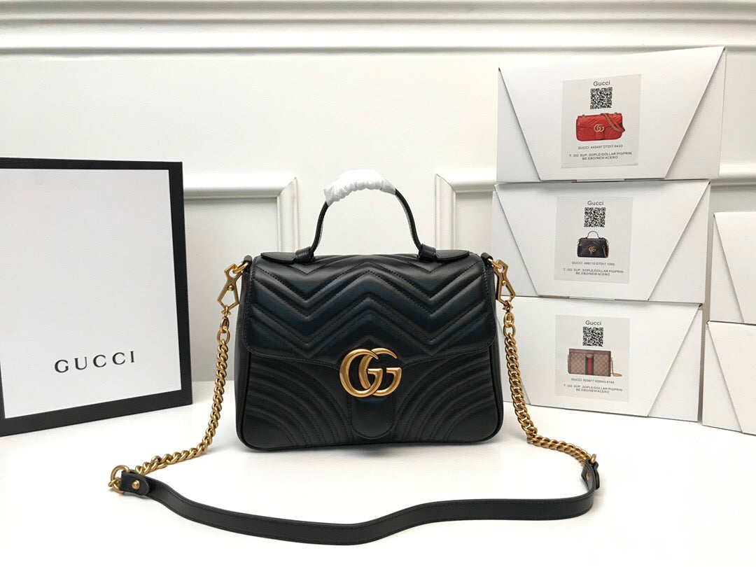Gucci Monogram Chain Leather Crossbody