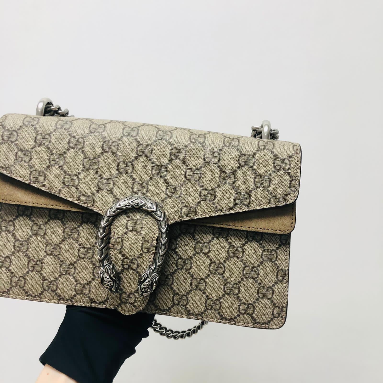 Gucci Monogram Chain Leather Shoulder Bag