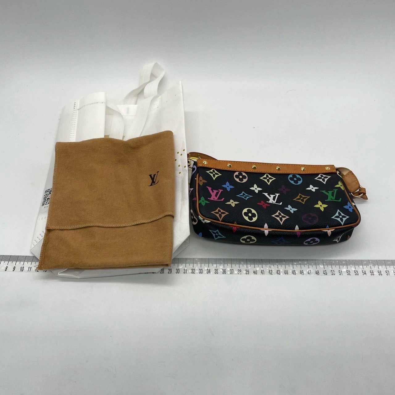 Louis Vuitton pochette accessoires black multicolour canvas
