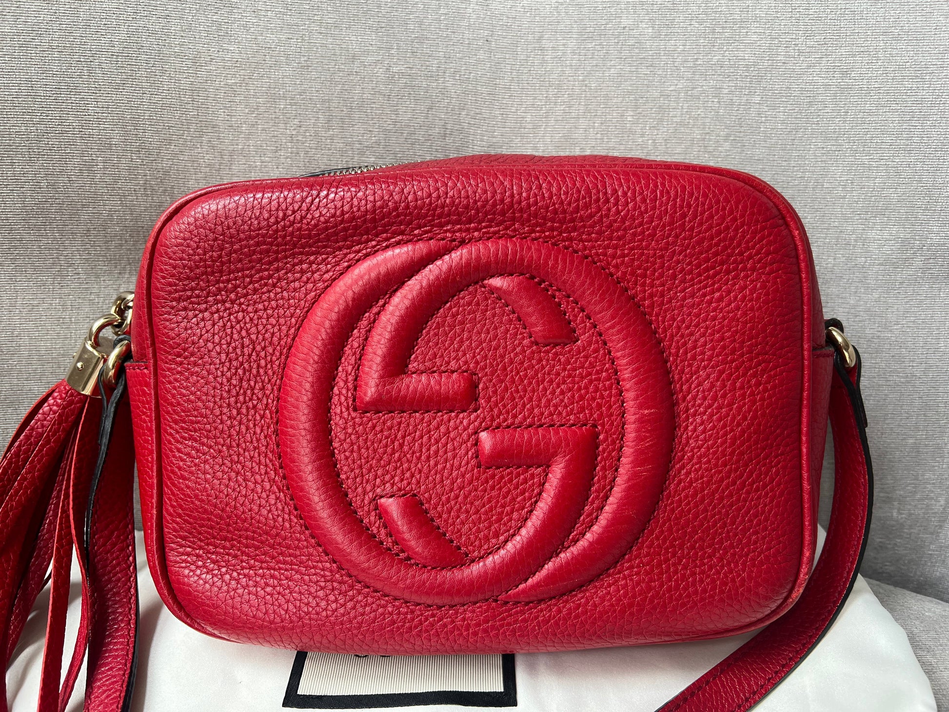 Gucci Soho Red Leather Shoulder Bag Style 6