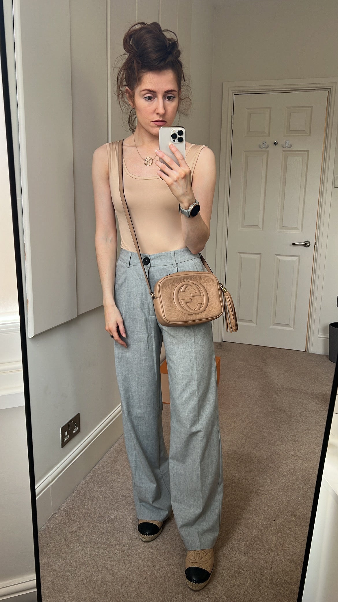 Gucci Soho Beige Leather Shoulder Bag Style 4