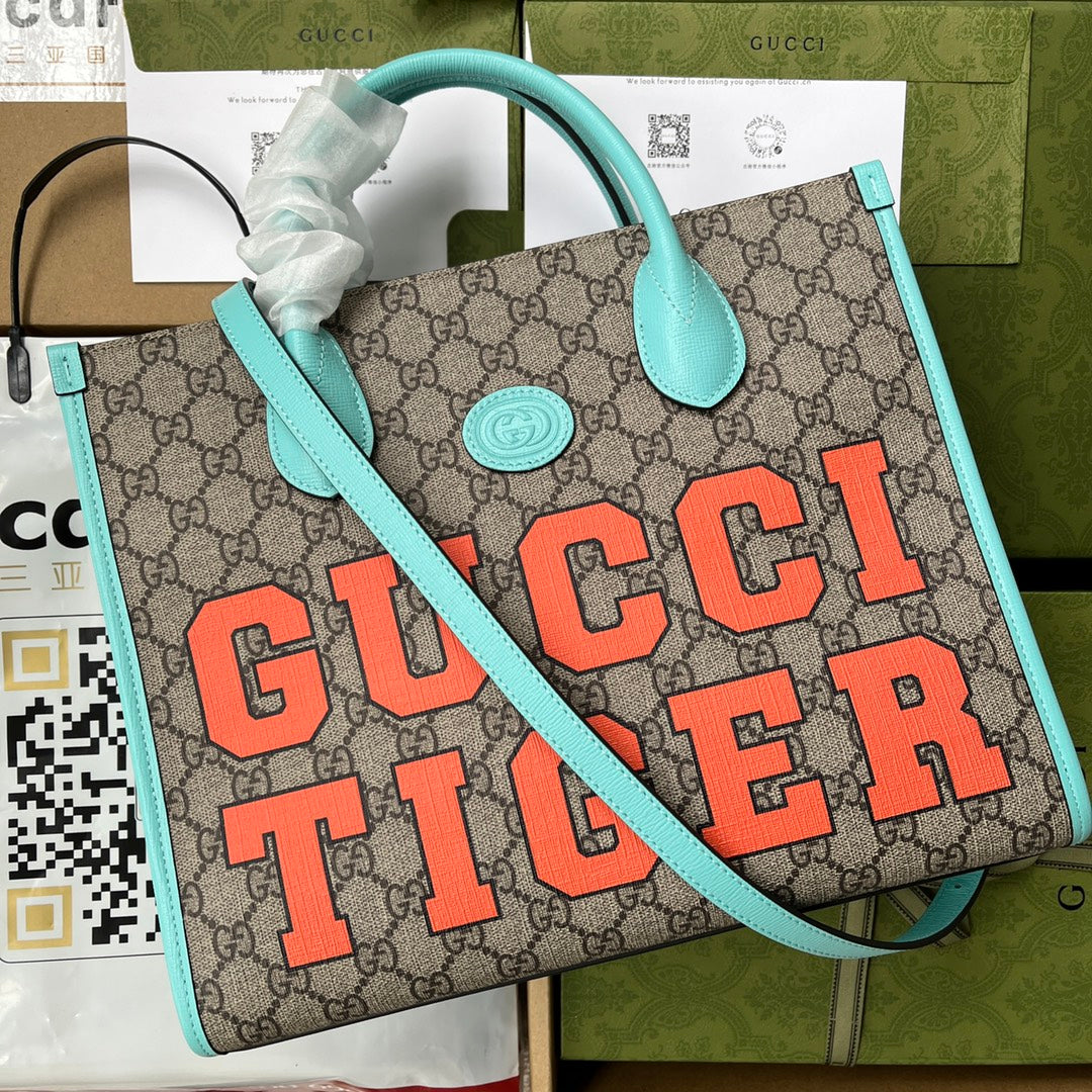Gucci Monogram Leather Tote