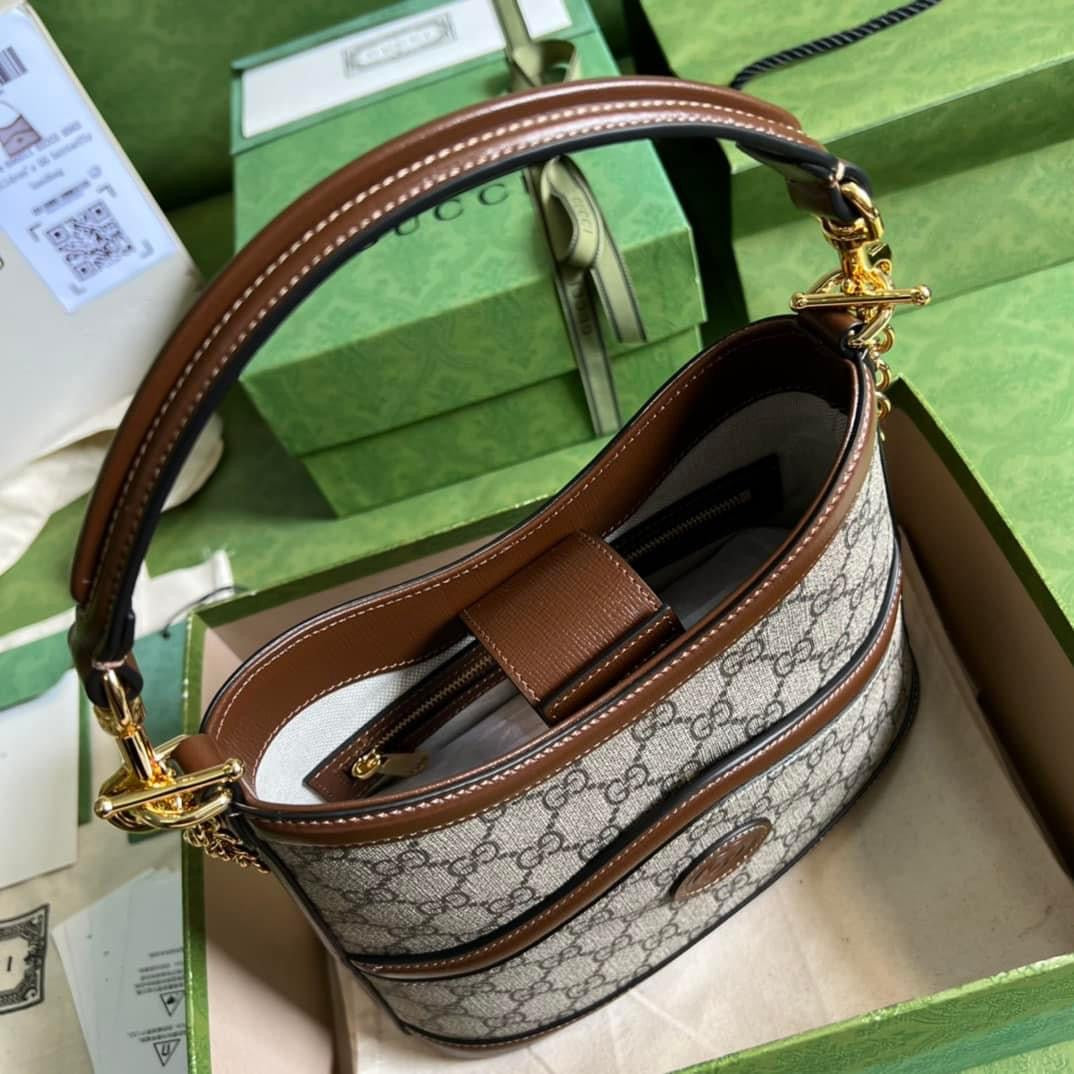 Gucci Monogram Chain Leather Crossbody