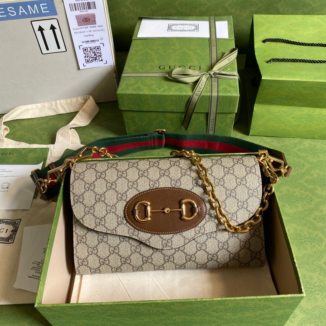 Gucci Horsebit Leather Chain Shoulder Bag Style 4