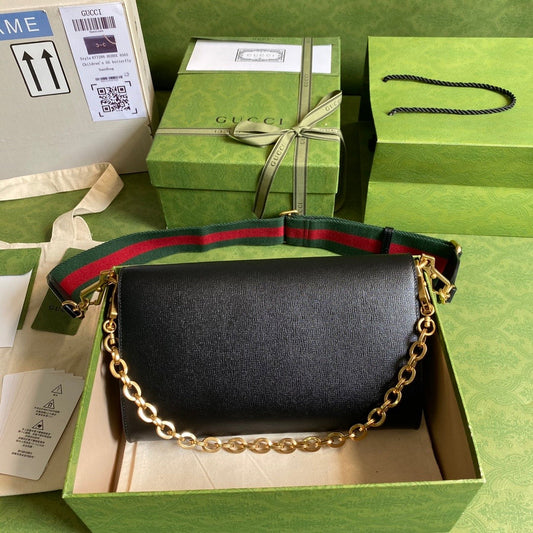 Gucci Horsebit Leather Chain Shoulder Bag Style 2