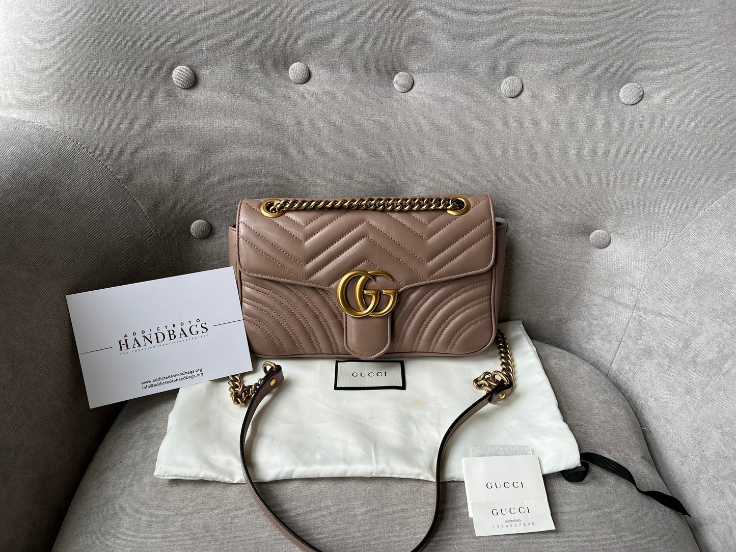 Gucci Chain Leather Shoulder Bag