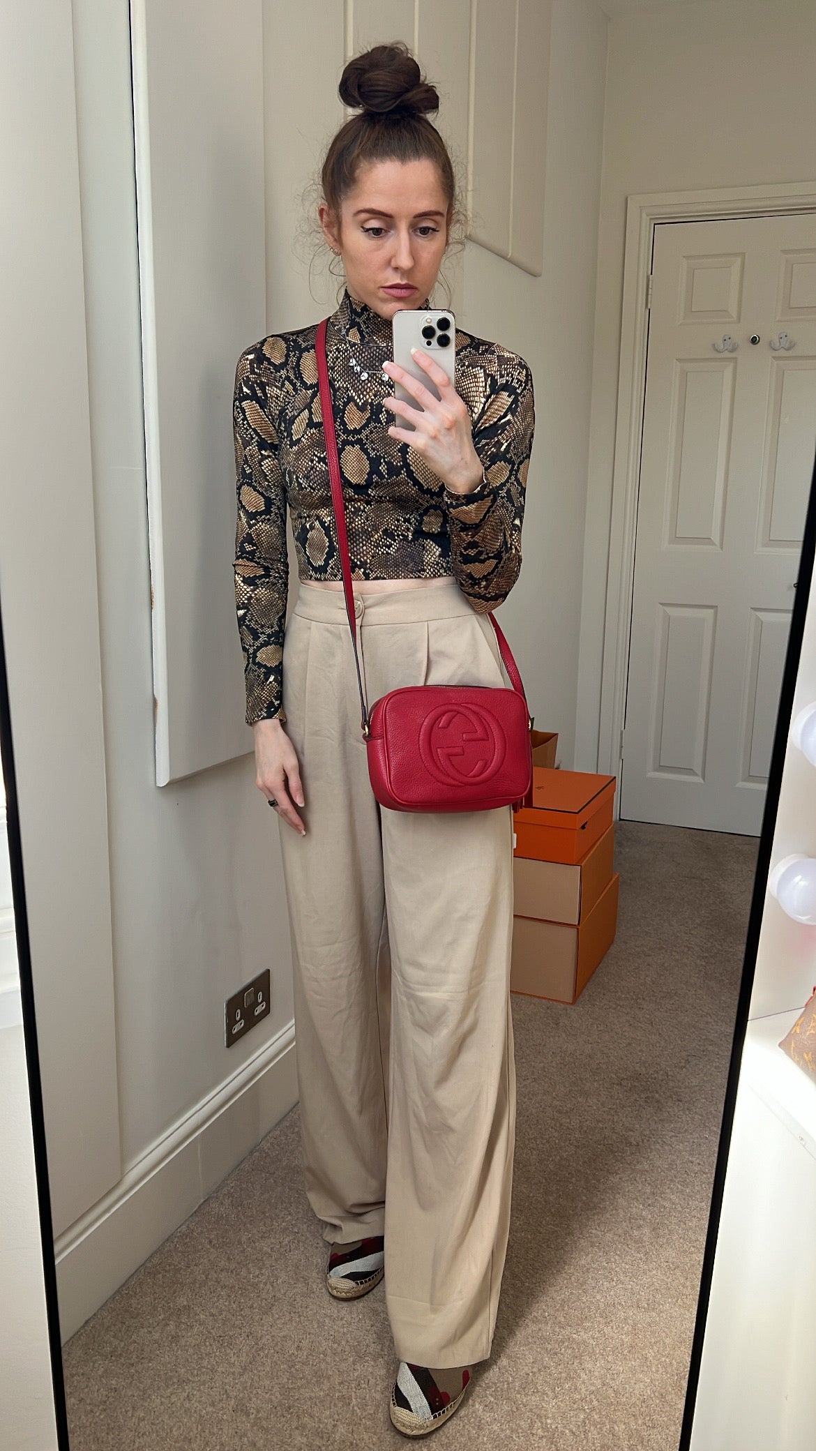 Gucci Soho Red Leather Shoulder Bag Style 3