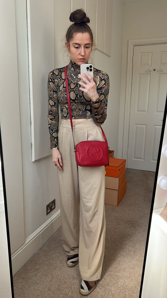 Gucci Soho Red Leather Shoulder Bag Style 3