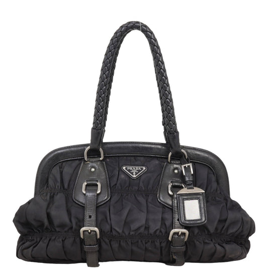 Prada Tessuto Gaufre Frame Tote