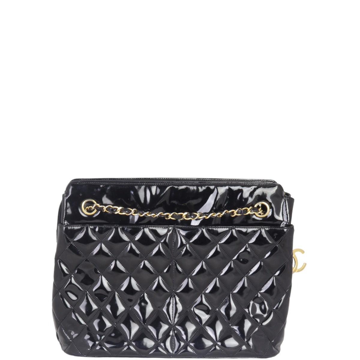 Chanel CC Quilted Tote Patent