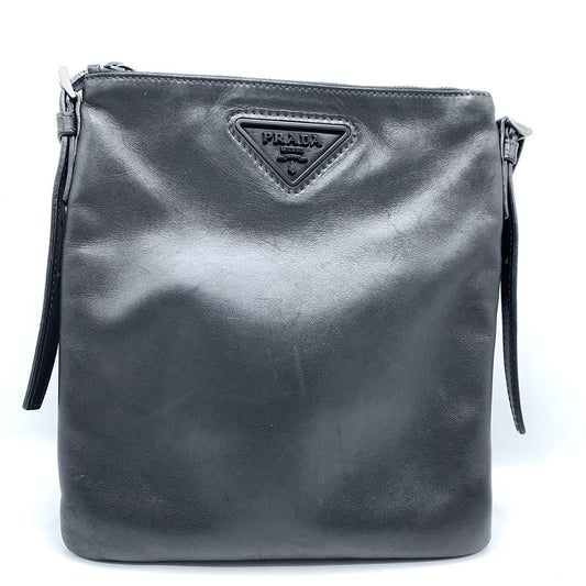 Prada Leather Shoulder Bag Black
