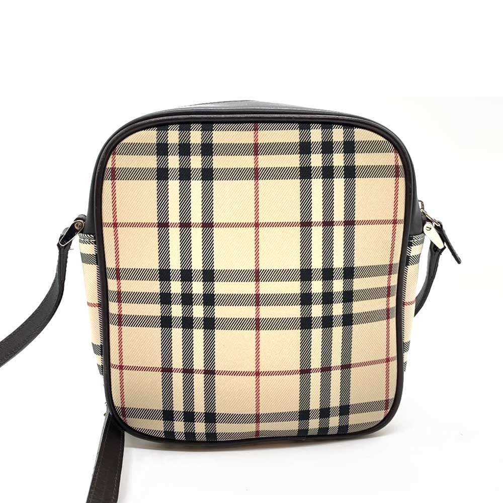 Burberry Nova Check Canvas Leather Crossbody Bag