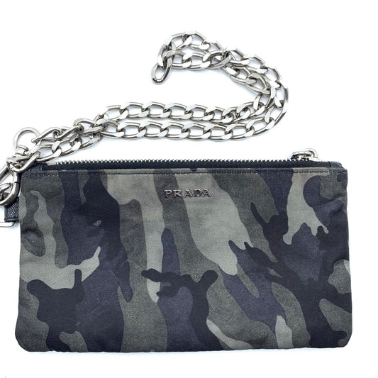 Prada Nylon Chain Coin Case Pouch 2M1273