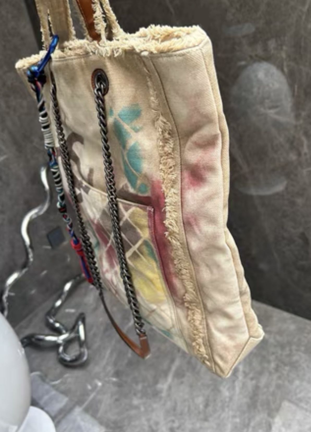 Chanel graffiti tote bag