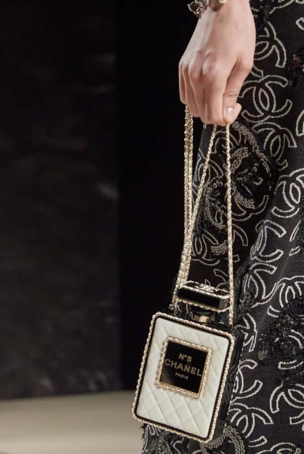 Chanel 22S limited edition perfume bottle evening bag
