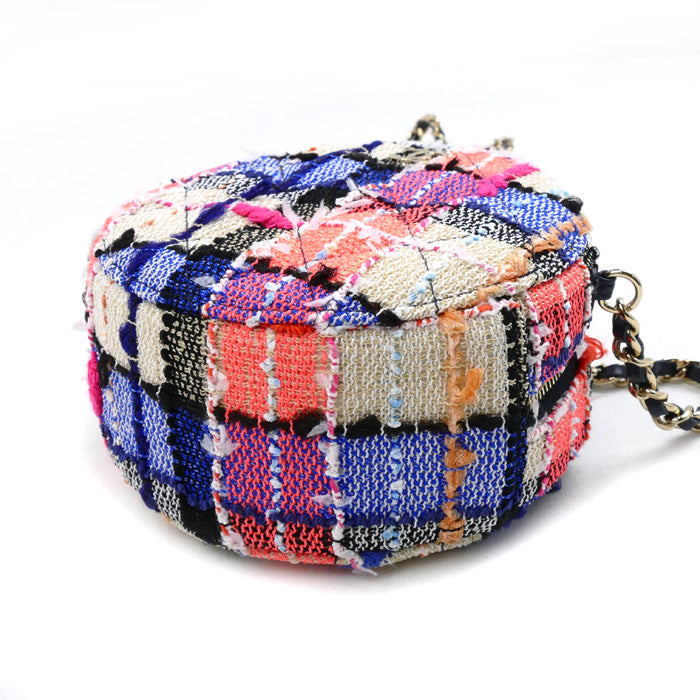 Chanel Round Mini Classic Tweed Shoulder Bag