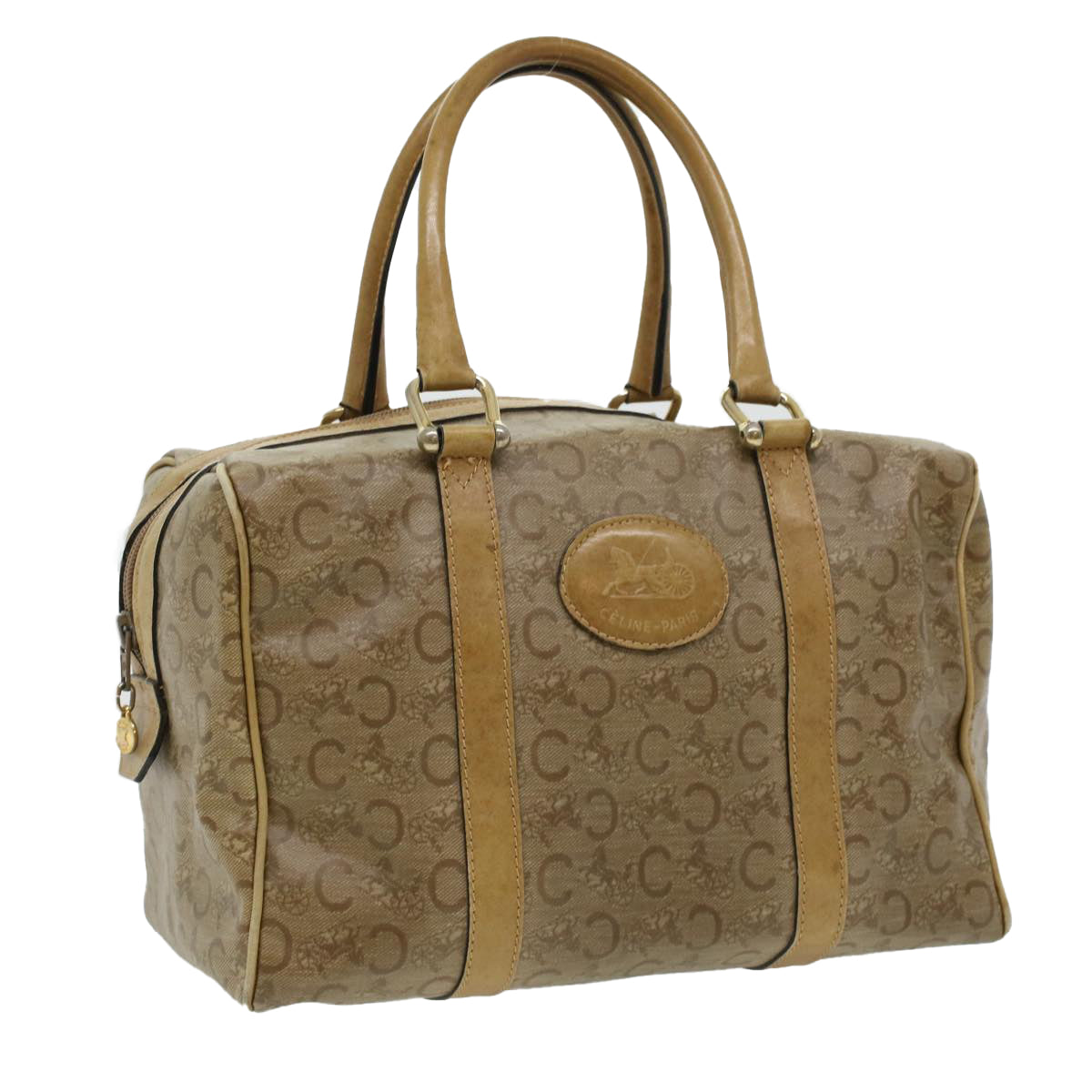 Luxury CELINE C Macadam Canvas Hand Bag Beige ki2542