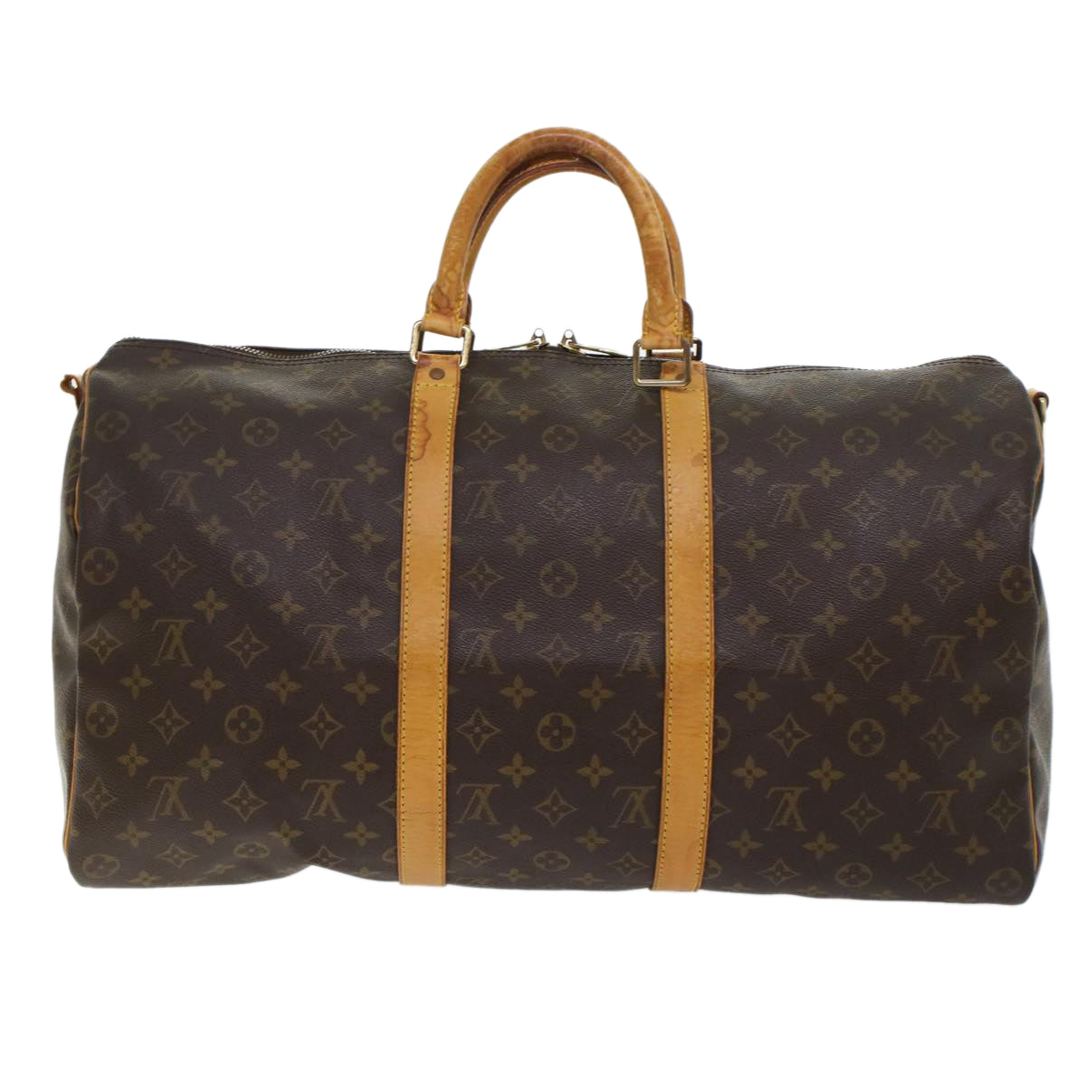 LOUIS VUITTON Monogram Keepall Bandouliere 50 Boston Bag M41416 LV ki2744