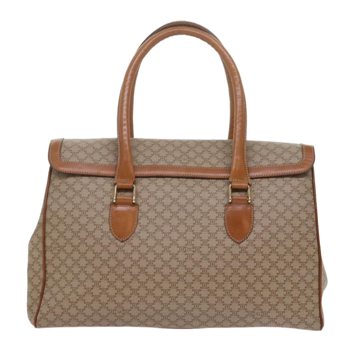 Luxury CELINE Macadam Canvas Hand Bag Beige ki3925
