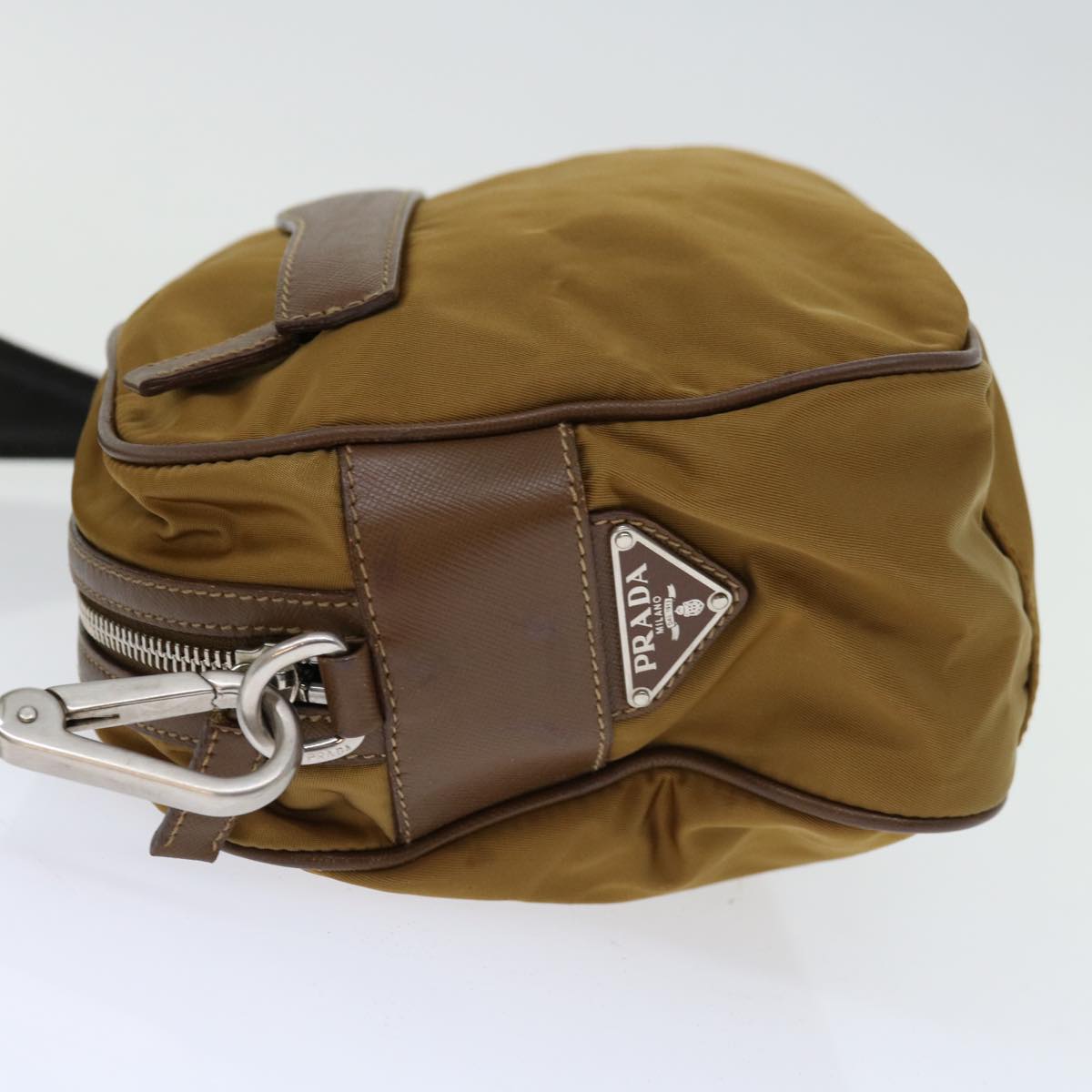 PRADA Shoulder Bag Nylon Brown Auth ki4171